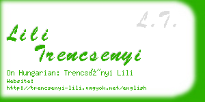 lili trencsenyi business card